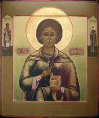 Икона Святой Целитель Пантелеймон (после реставрации)