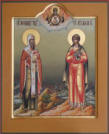 Семейная икона Святой Федор и мученица Алла Готфская